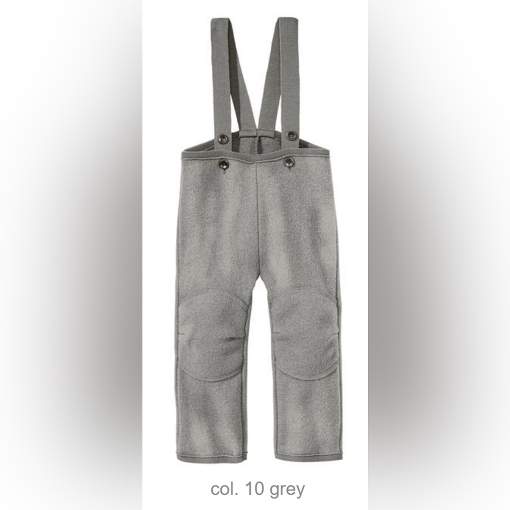 Disana organic boiled wool overalls - grey -size EU 122/128